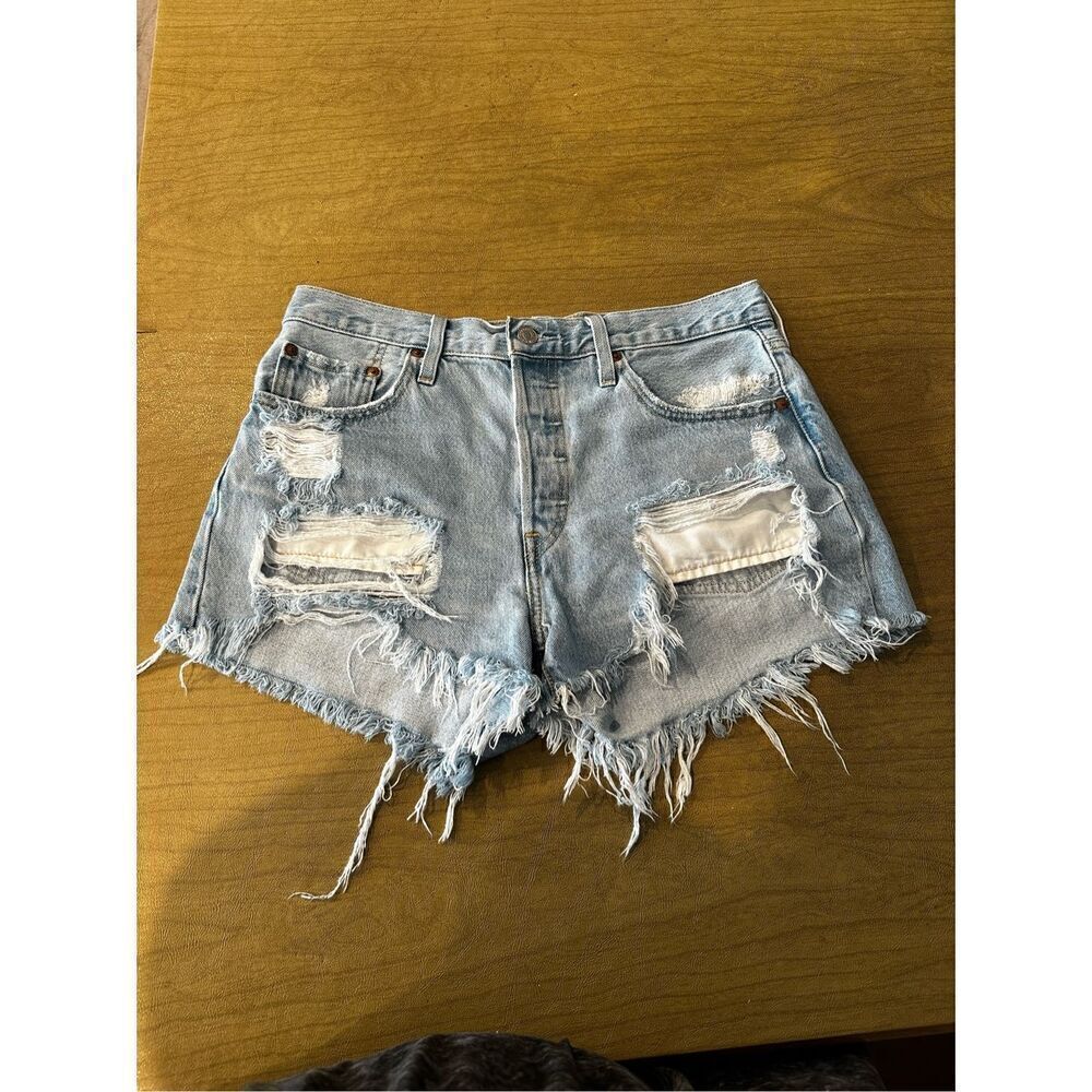 Levi’s 501 Distressed Denim Shorts 29